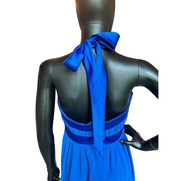 Blue Chiffon After Six Short Dress - Picture 4 of 5